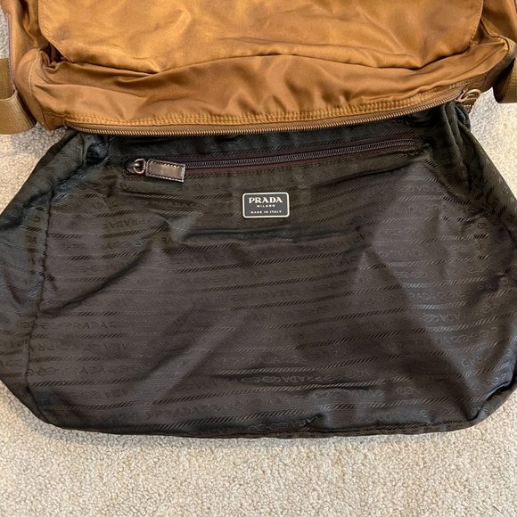 Prada Brown Nylon Vela Sport Messenger Bag - Picture 14 of 16